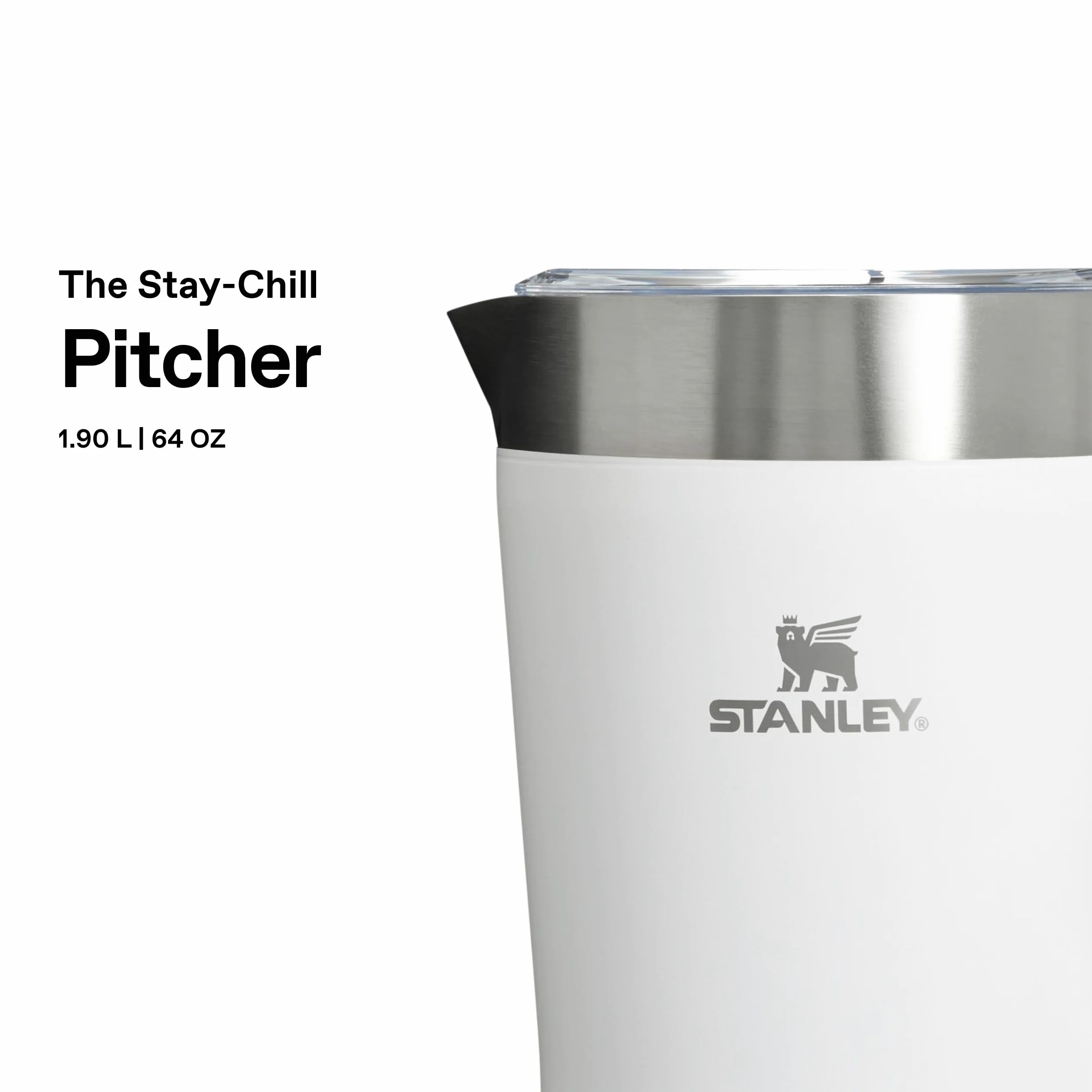 Stanley 1913 Stay Chill Jarra 1.9L - Mantiene 8 Horas Fría - Hielo Hasta 29 Horas - Sin BPA - Doble Pared de Espuma - Apta para Lavavajillas - Asa Resistente - Frost