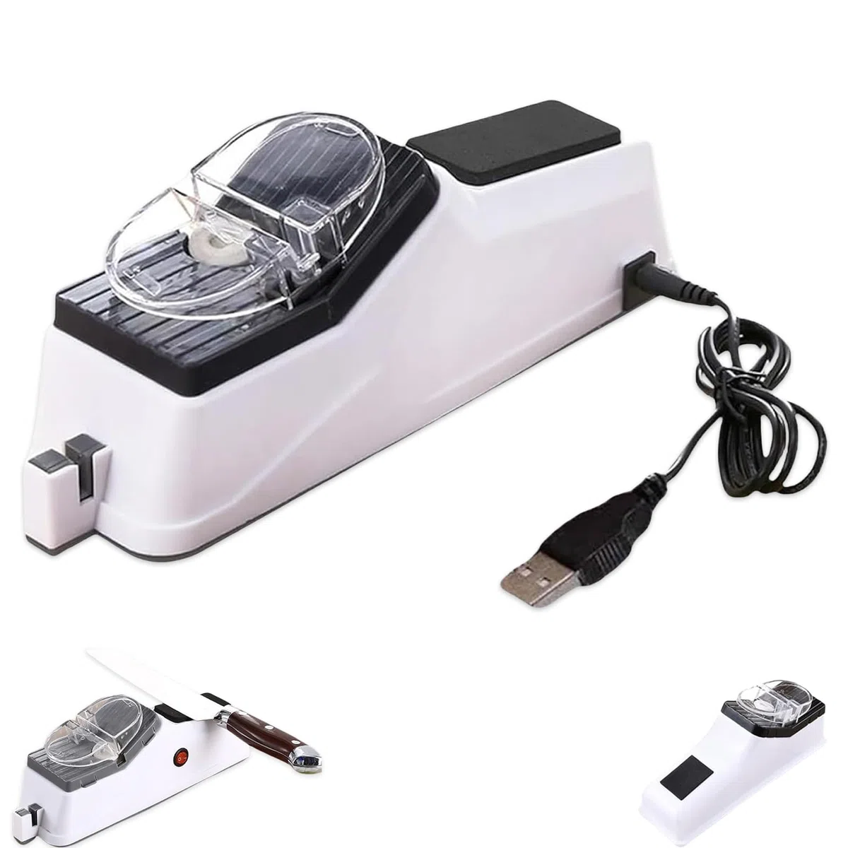 Afilador de cuchillos eléctrico Surudoisharp Pro, afilador eléctrico de cuchillos Prosharpen con 5 segundos para afilado rápido, afilador profesional multifuncional con cubierta protectora (1)