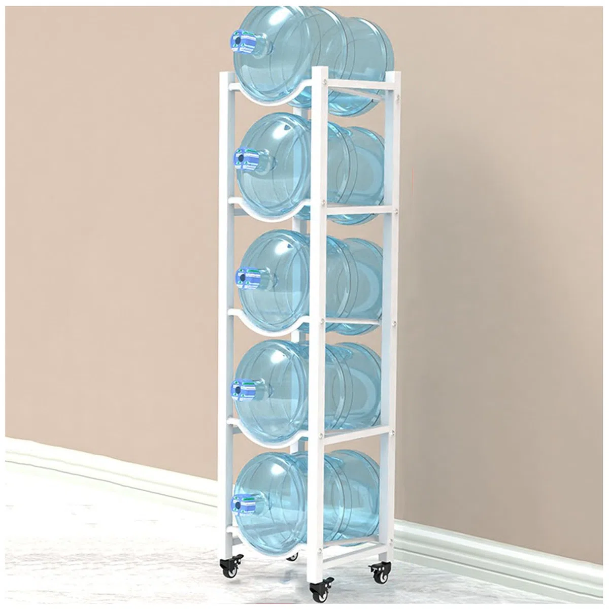 Estante para Botellas de Agua Resistente con Ruedas: un Estante portátil para Botellas de Agua y Enfriador Adecuado para oficinas, gimnasios y restaurantes, para un fácil Acceso al Agua pota