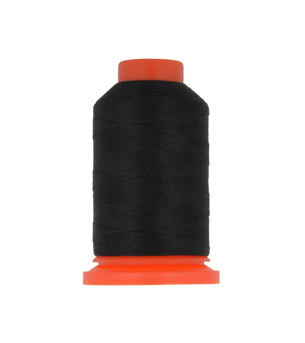 Lote de 3 bobinas de hilo de espuma de poliéster 1000 m fabricado en Francia para overlock negro