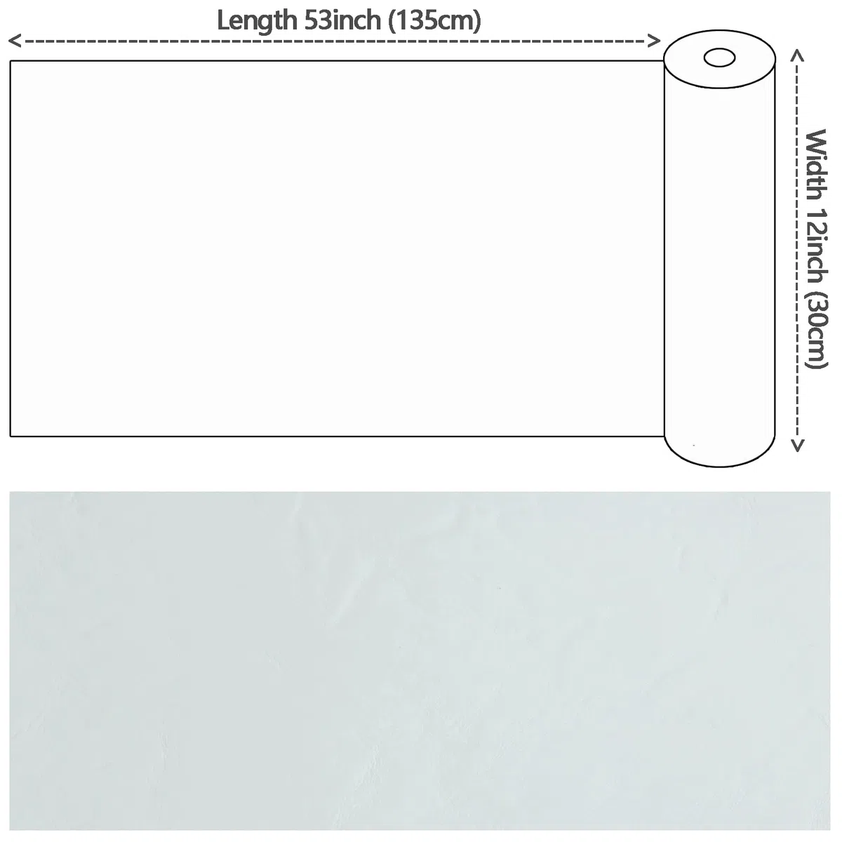 Rollo de piel sintética de color liso blanco de 30 cm x 135 cm, material para hacer manualidades, hacer manualidades, aretes de cuero, lazos, costura de bricolaje (blanco)