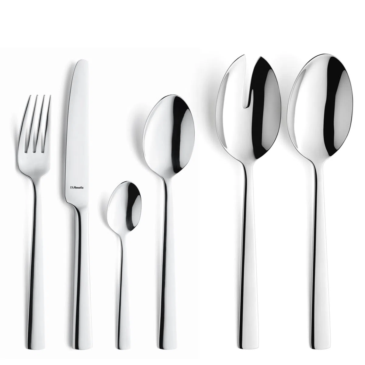 Amefa 192300WV70F92 - Cubertería (48 Piezas, Incluye Cubiertos para Ensalada)