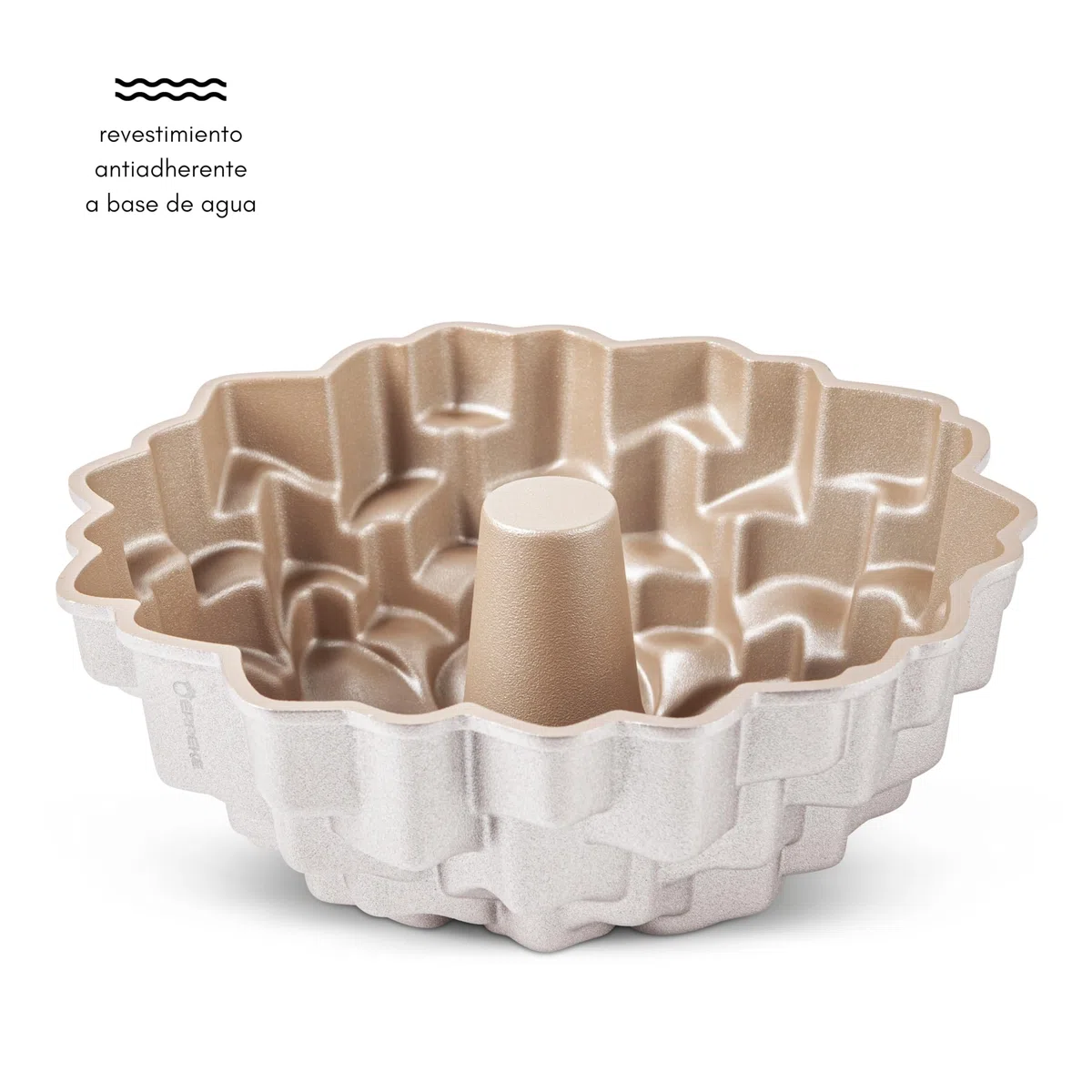 Erreke Molde Bizcocho Horno, Molde Tarta, Doble Capa Antiadherente, Aluminio Fundido Resistente, Savarín Cocción Uniforme, Repostería, Color Oro Rosa, 24cm, 2.5 litros, Bloom