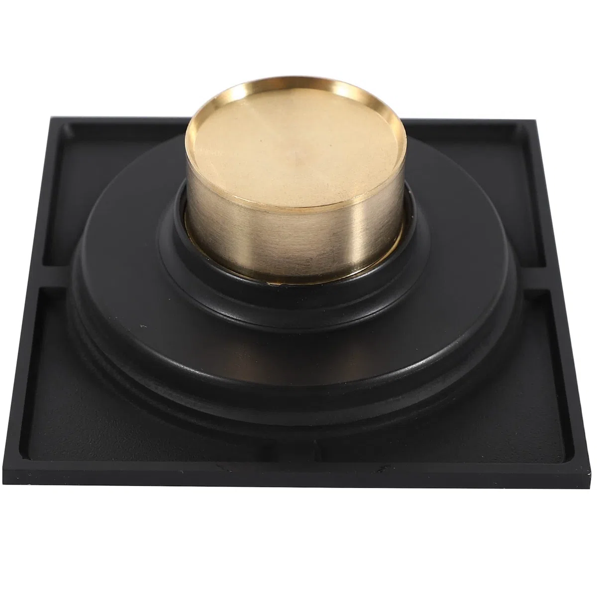 6X Desagüe de Ducha Cuadrado de 4 Pulgadas Con Rejilla de Cubierta Extraíble, Conjunto de Desagüe de Piso de Latón Antiobstrucción Y Punto de Olor Con Colador de Pelo, Negro Mate