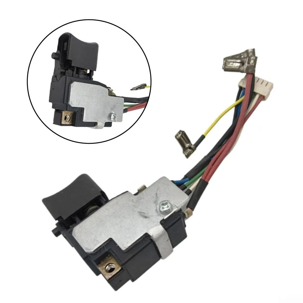 Interruptor de gatillo de repuesto 651364-1, compatible con BTD044 BTD064 BTD104 inalámbrico para controladores de impacto, pieza de repuesto de plástico para fijación de herramientas eléctricas