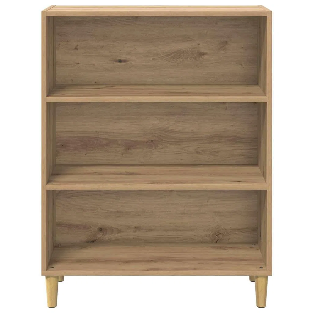 Aparador de madera de roble Artisan, 69,5 x 32,5 x 90 cm, con estantes y superficie resistente a las manchas para comedor y sala de estar, mueble de pie con robusto