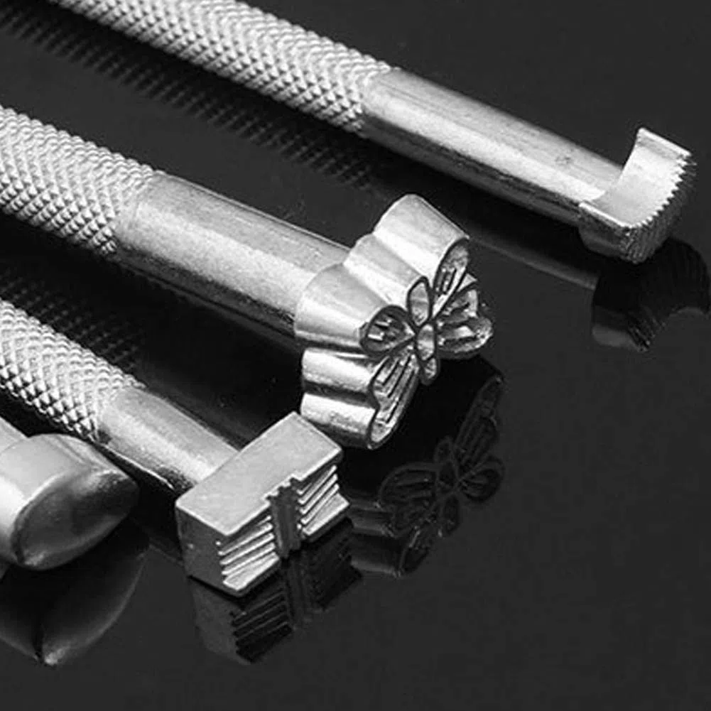 Naroote Herramientas Cuero, Juego de Herramientas de Estampado de Cuero Herramienta de Sellos de Cuero de Bricolaje Punzones de Cuero para Manualidades