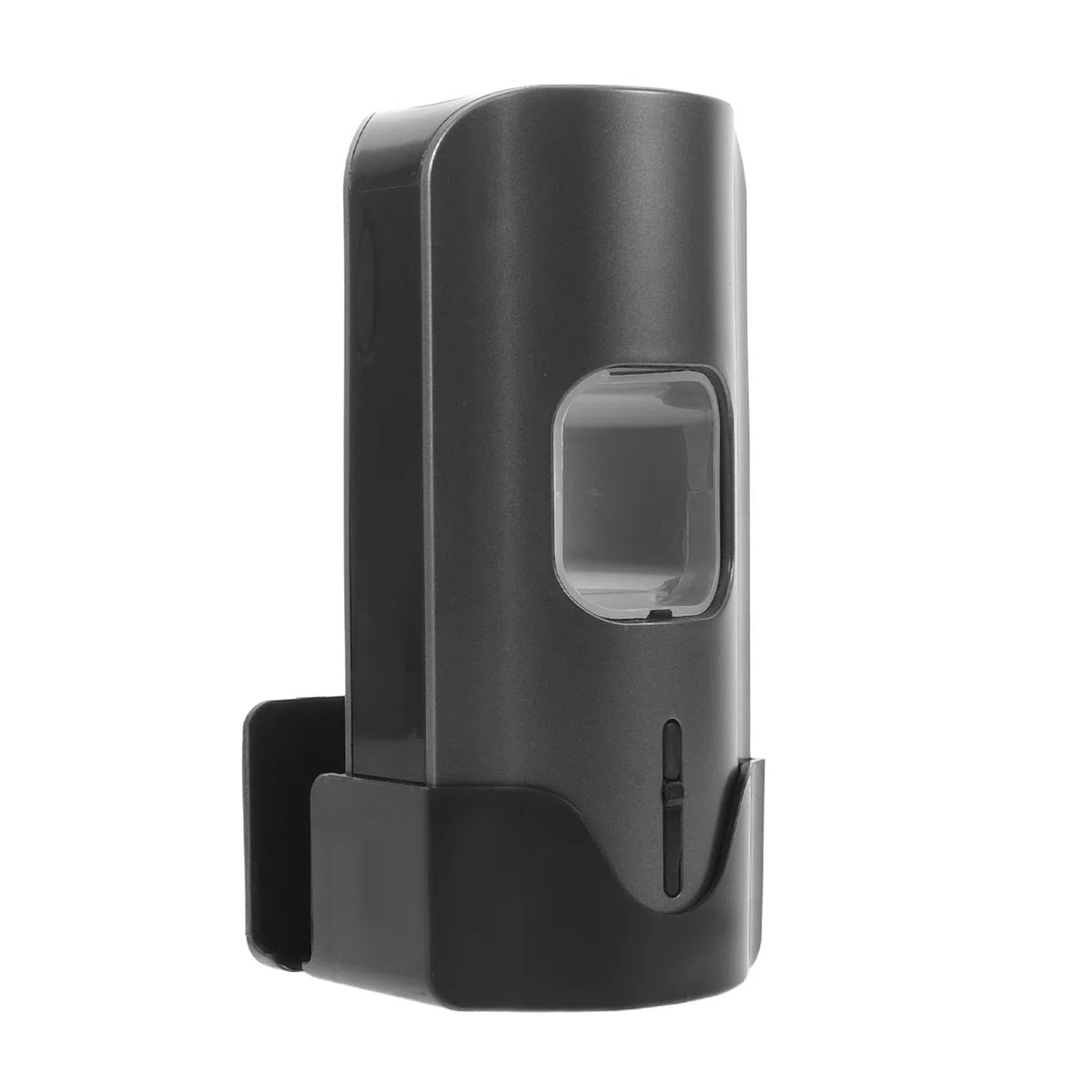 Levemolo Organizador de Baño con Dispensador Automático de Pasta y Soporte para Cepillos, Instalación sin Taladro, Plástico Negro, Ajuste en 3 Niveles para Adultos y Mayores