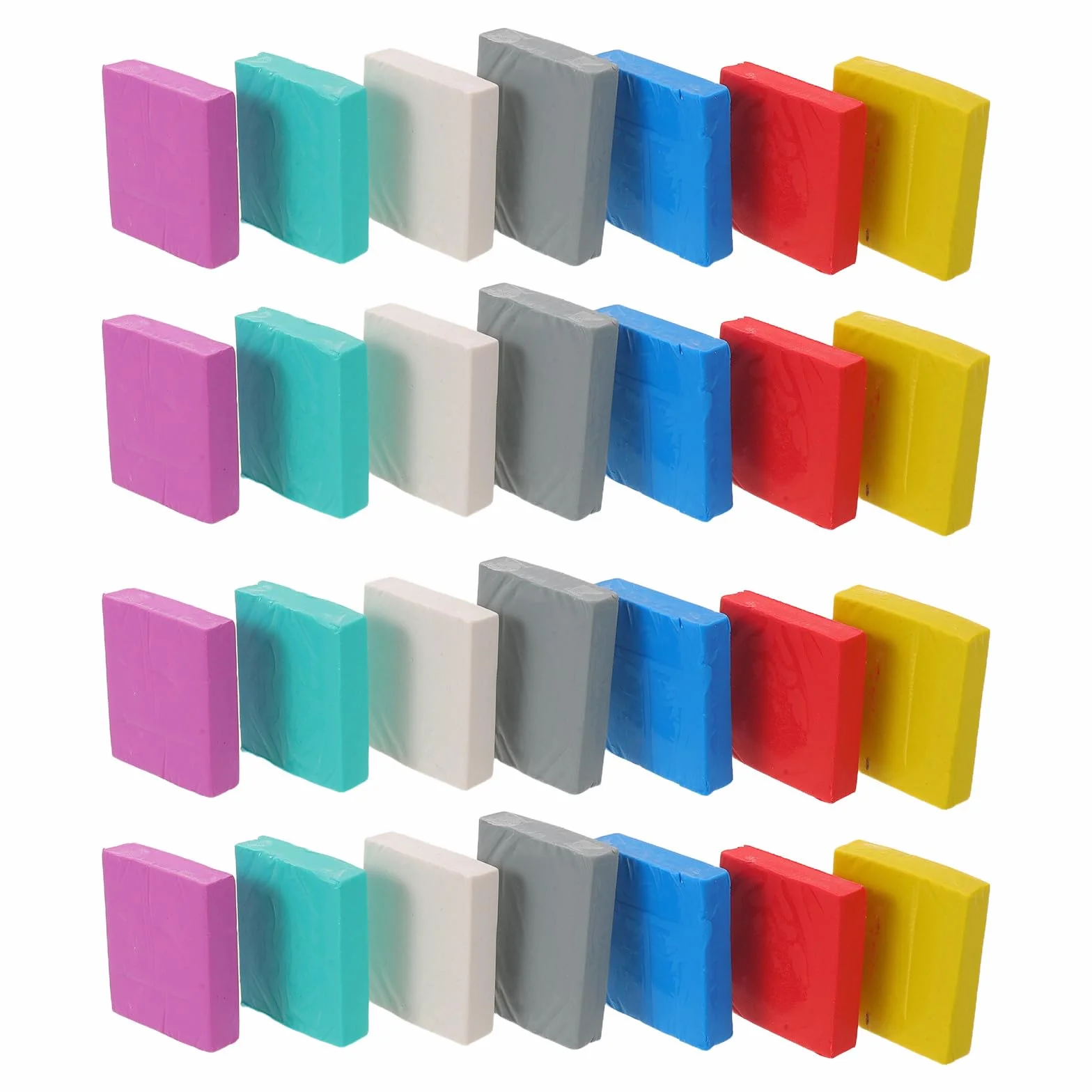 OUNONA 60 gomas de borrar moldeables, suaves y coloridas para arte - Material escolar para artistas, estudiantes, oficina, tareas, exámenes, profesores, dibujo y diseño.