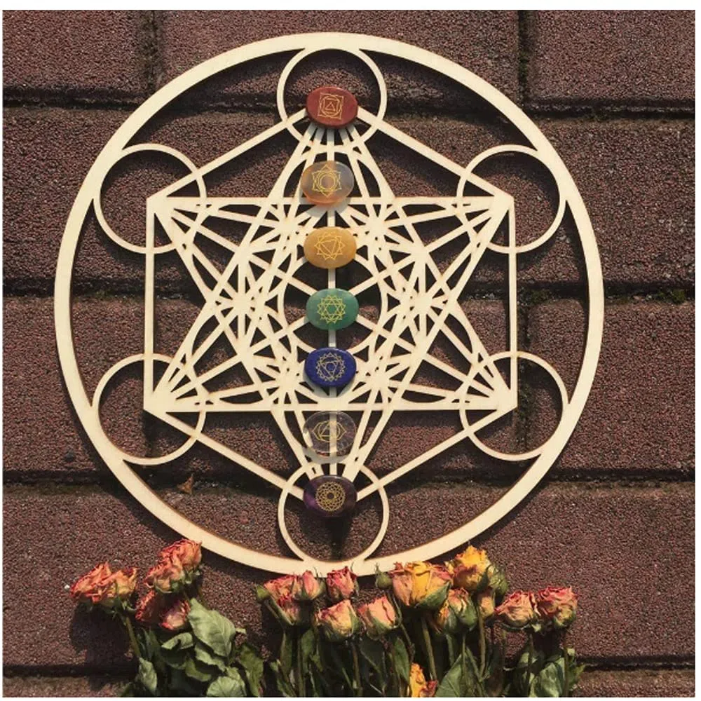 Tiamu 3 Piezas/Conjunto de Arte de Pared de Geometría Sagrada, Escultura, Decoraciones de Pared para Decoración Hogar