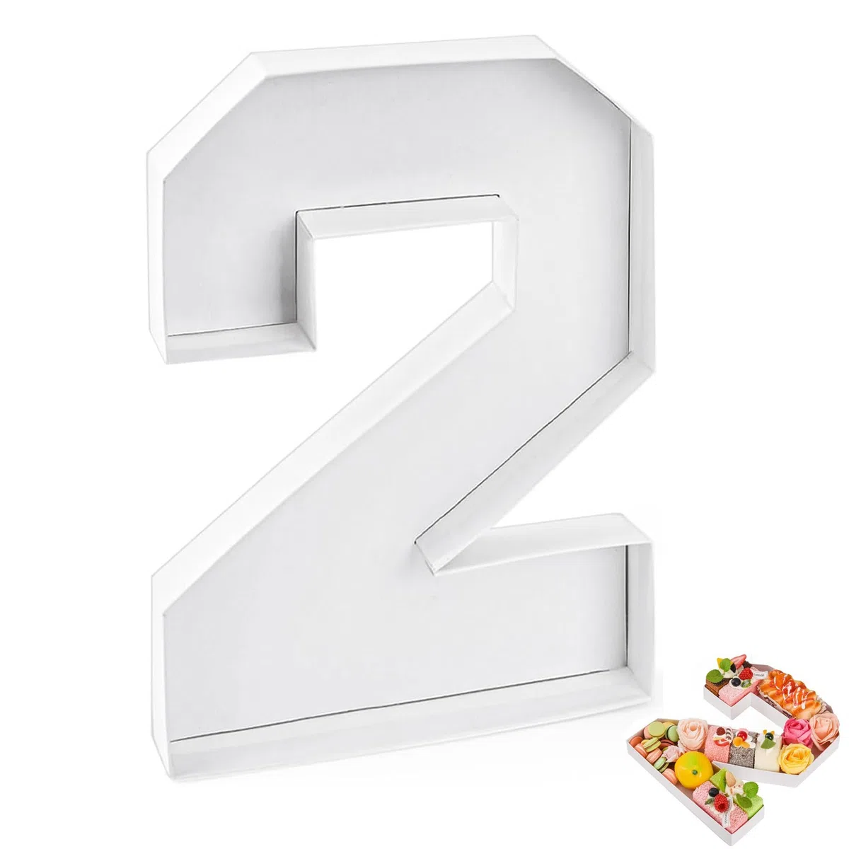 Hayaww Caja De Dulces Digitales Números De Cumpleaños Caja De Dulces Digital Mache Bandeja con Forma De Números Letras Cartón para Charcutería Números Cartón para Rellenar Cajas De Numeros Papel (2)