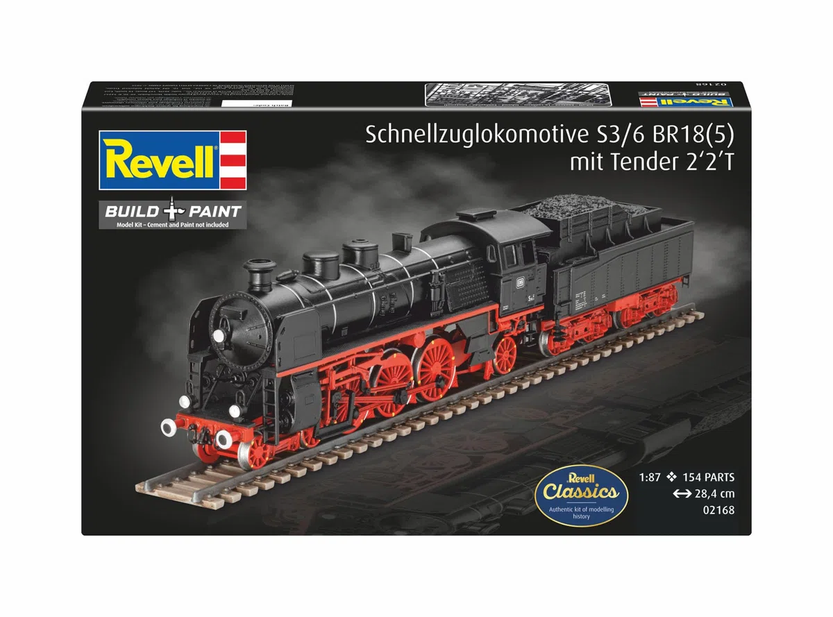 Revell Locomotora de tren expreso S3/6 BR18(5) con ténder 2'2'T