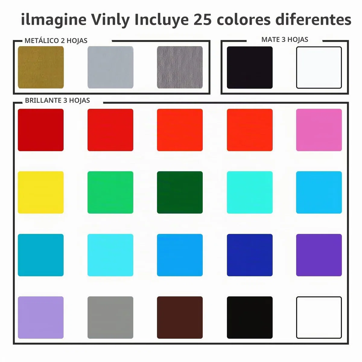 iImagine Vinilo 72 Unidades, 30,48 x 30,48 cm, Láminas de Vinilo Adhesivas para Máquinas de Corte, para Tazas y Ventanas de Coche