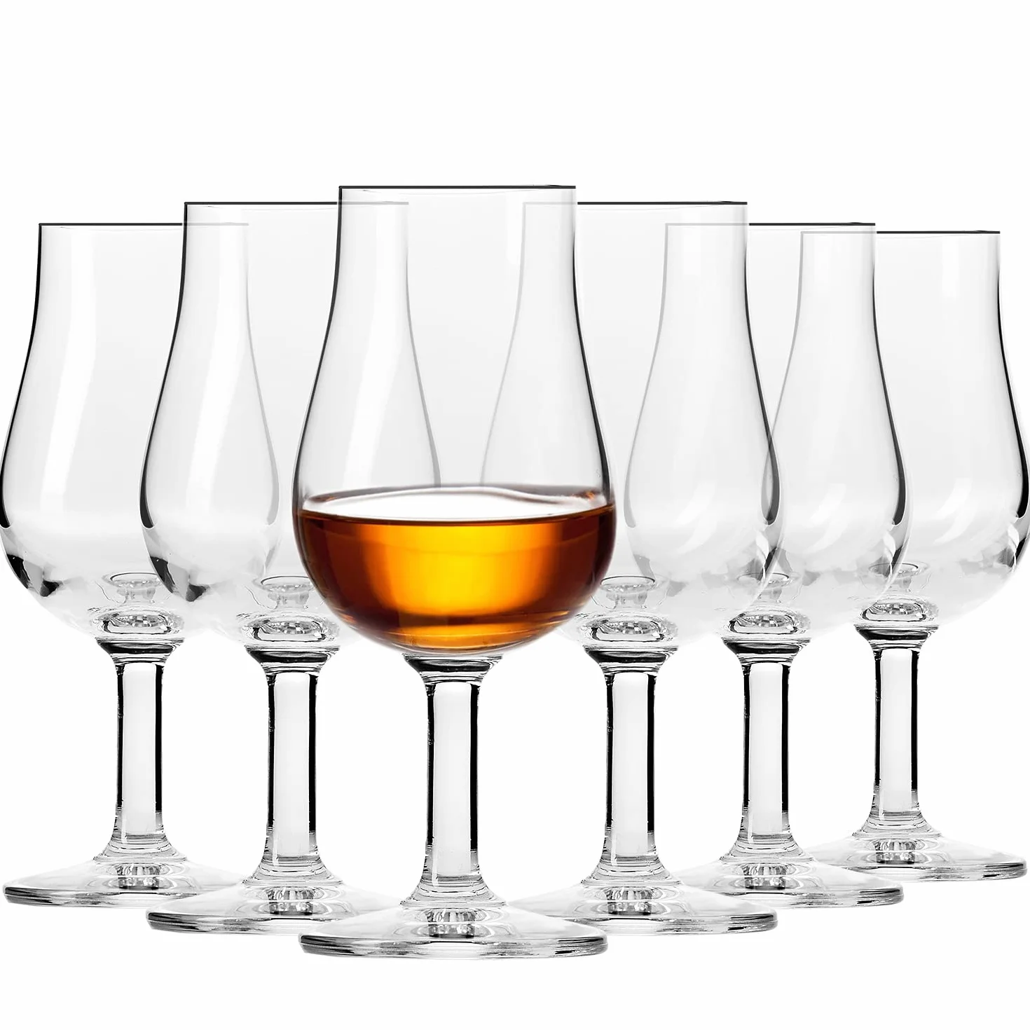 Krosno Vasos de cata para whisky | Juego de 6 | 110 ml | Colección Pure | Ideal para casa, restaurantes y fiestas | Apto para lavavajillas | Cristal sin plomo