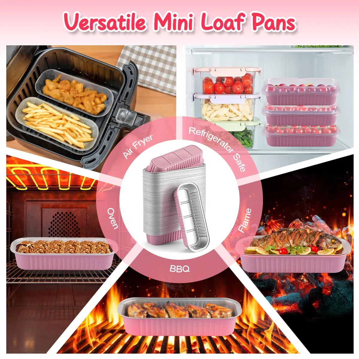 Paquete de 100 mini moldes para pasteles, mini moldes para pan con tapas y cucharas, moldes de aluminio desechables para pan, pasteles, bodas, cumpleaños, fiestas, picnics, vacaciones