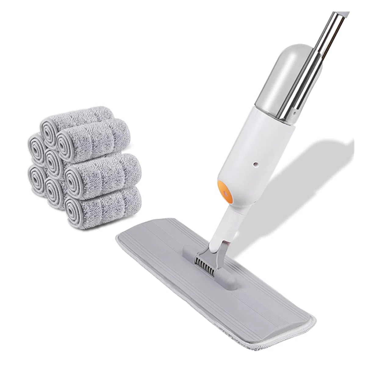 Fregona con pulverizador Manual, Herramientas de Limpieza del hogar, fregona para Lavar el Suelo, fregona limpiadora de Suelos Planos con Almohadillas de Microfibra de Repuesto
