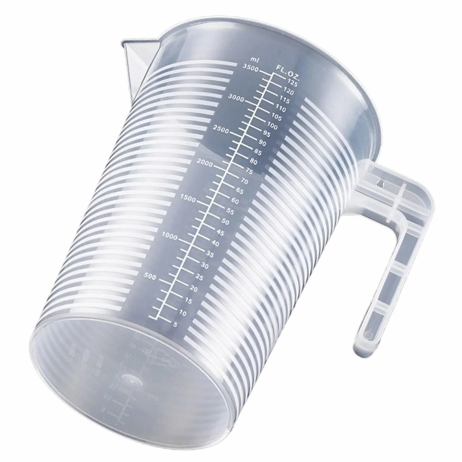 Vaso medidor graduado transparente de plástico, gran capacidad, for laboratorio, con tapa y escala. Vaso mezclador transparente for cocina y repostería.(5000ml(with a lid))
