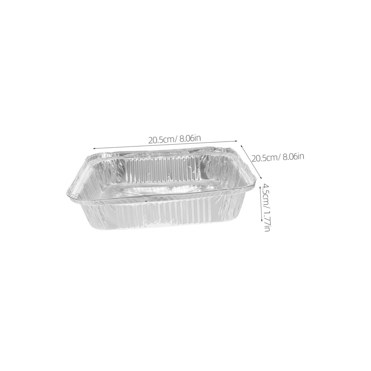 Moldes Desechables Para Hornear Cuadrados 8x8 Pulgadas Aluminio Resistente Distribución Uniforme Calor Para Repostería Familiar y Profesional Paquete 30 Unidades