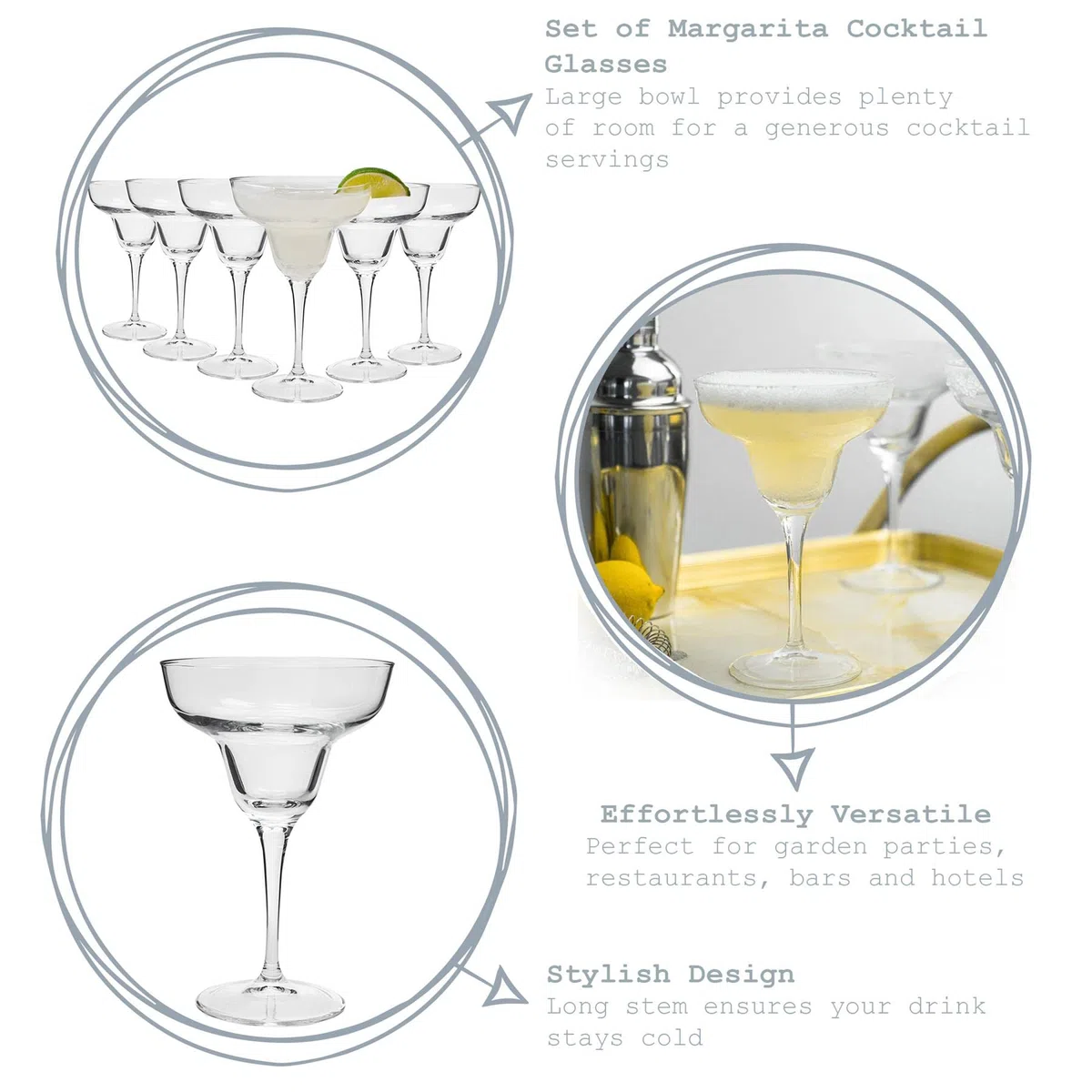 Bormioli Rocco Copas de Martini Vasos - 330 ml - Caja de 6