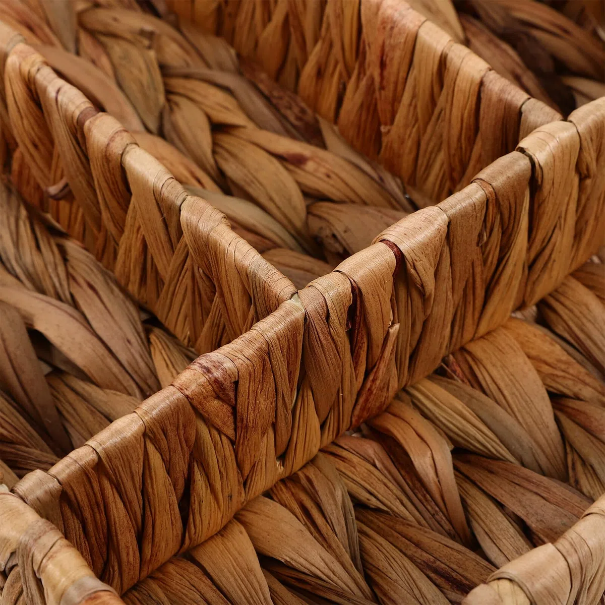 Cabilock Soporte Para Utensilios Tejido De Natural Cesta De Almacenamiento De Pastos Marinos Con Compartimentos Bandeja Para Utensilios Soporte Para Cubiertos Organizador De