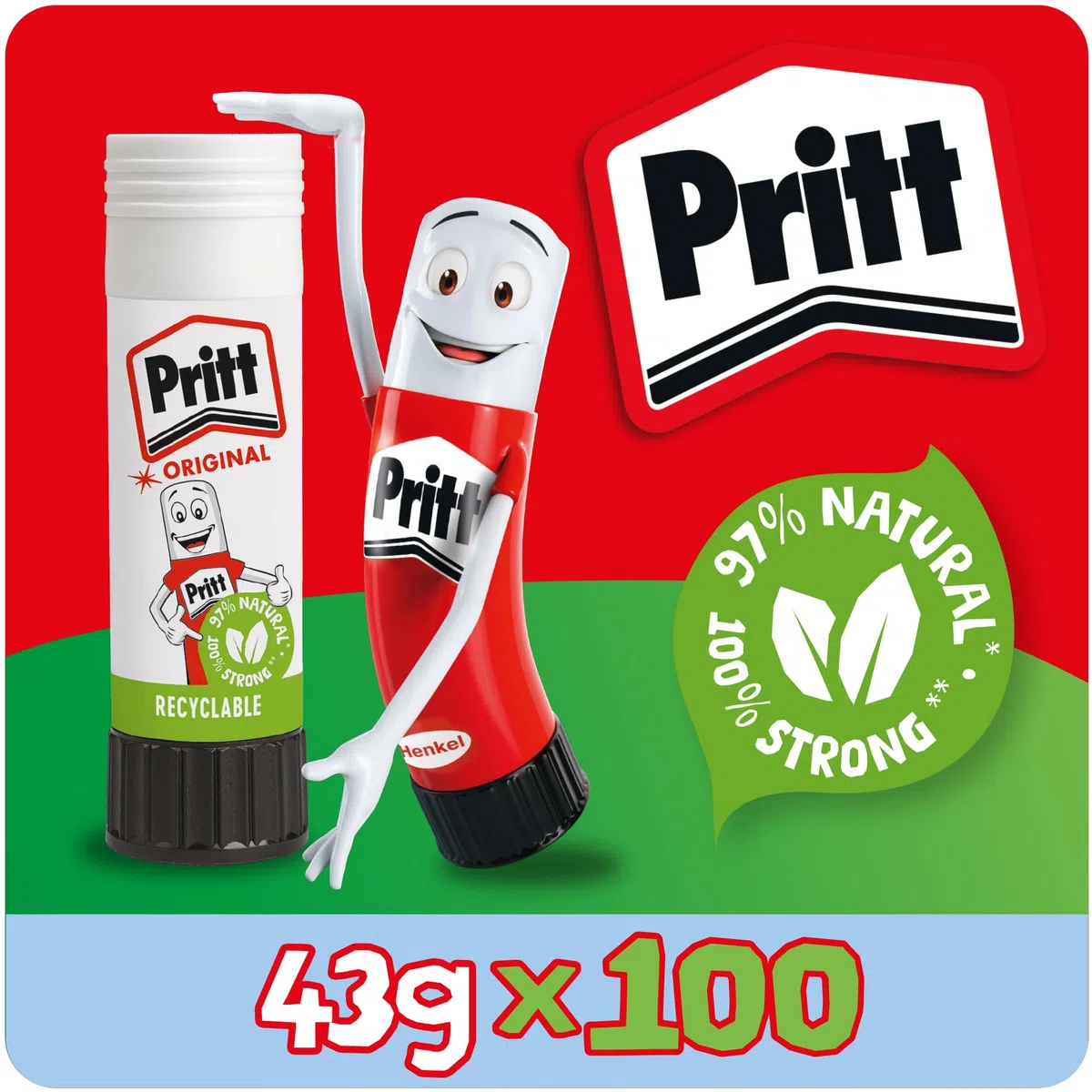 Pritt pegamento en barra, 43 g – Paquete de 100