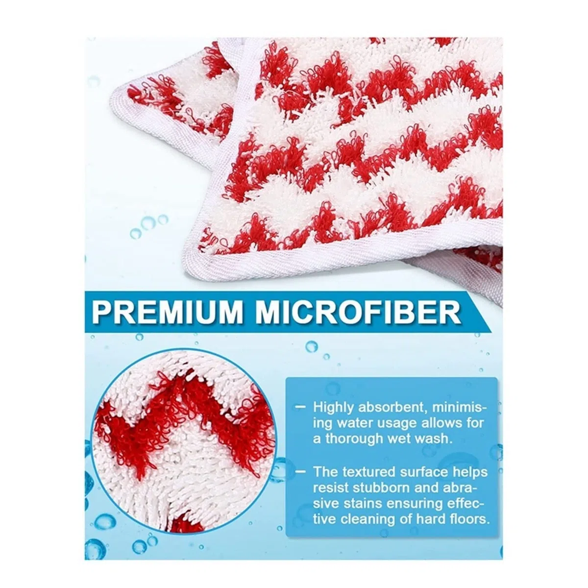 Almohadillas de Tela for mopa Reutilizables, 10 Uds., compatibles con Vileda XXL, Piezas de Repuesto for mopa a Vapor, Accesorios