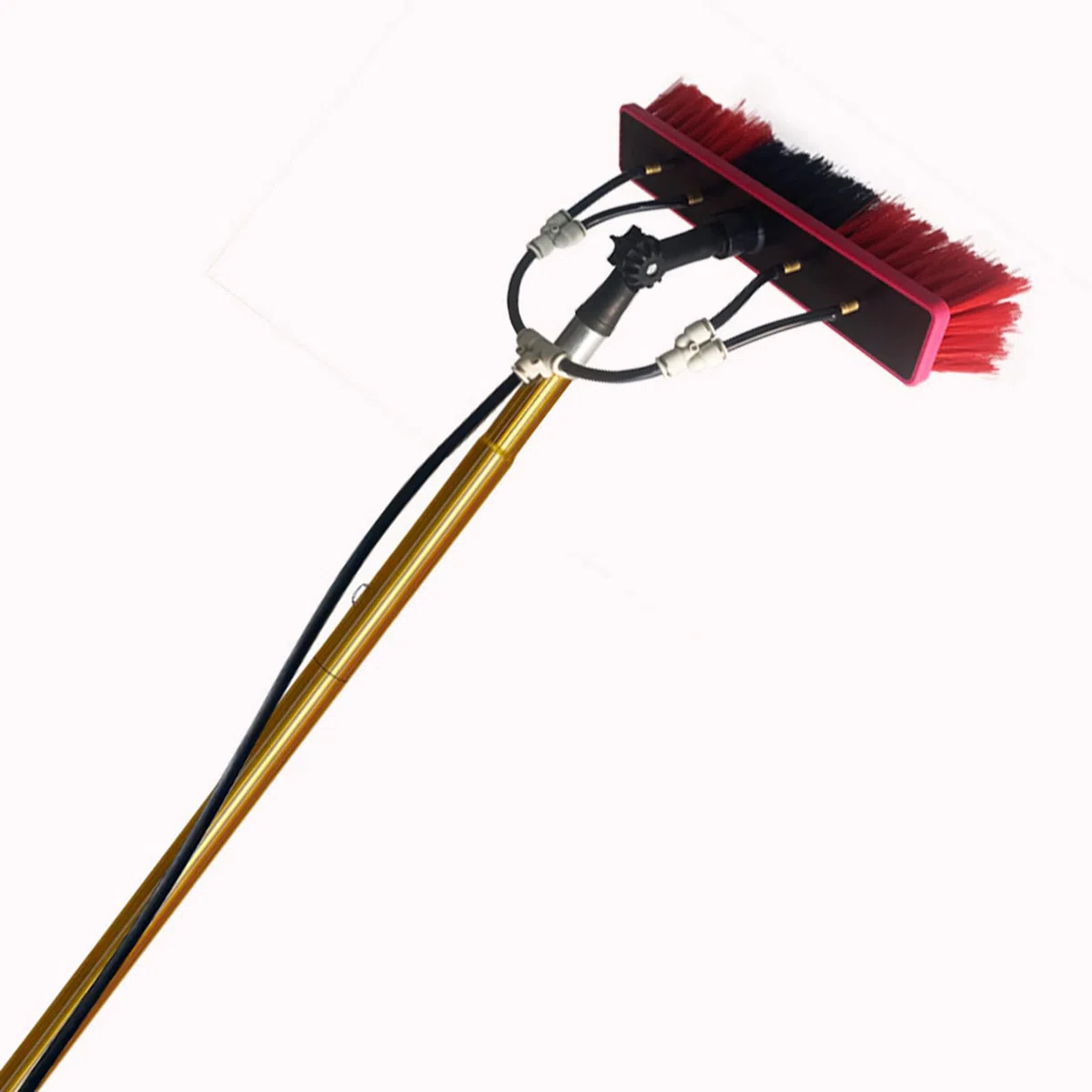 Kit de poste de limpieza de ventanas de 3,6 m y 9,1 m, cepillo extensible para limpiar ventanas eficiente, ideal para alto alcance y uso en exteriores