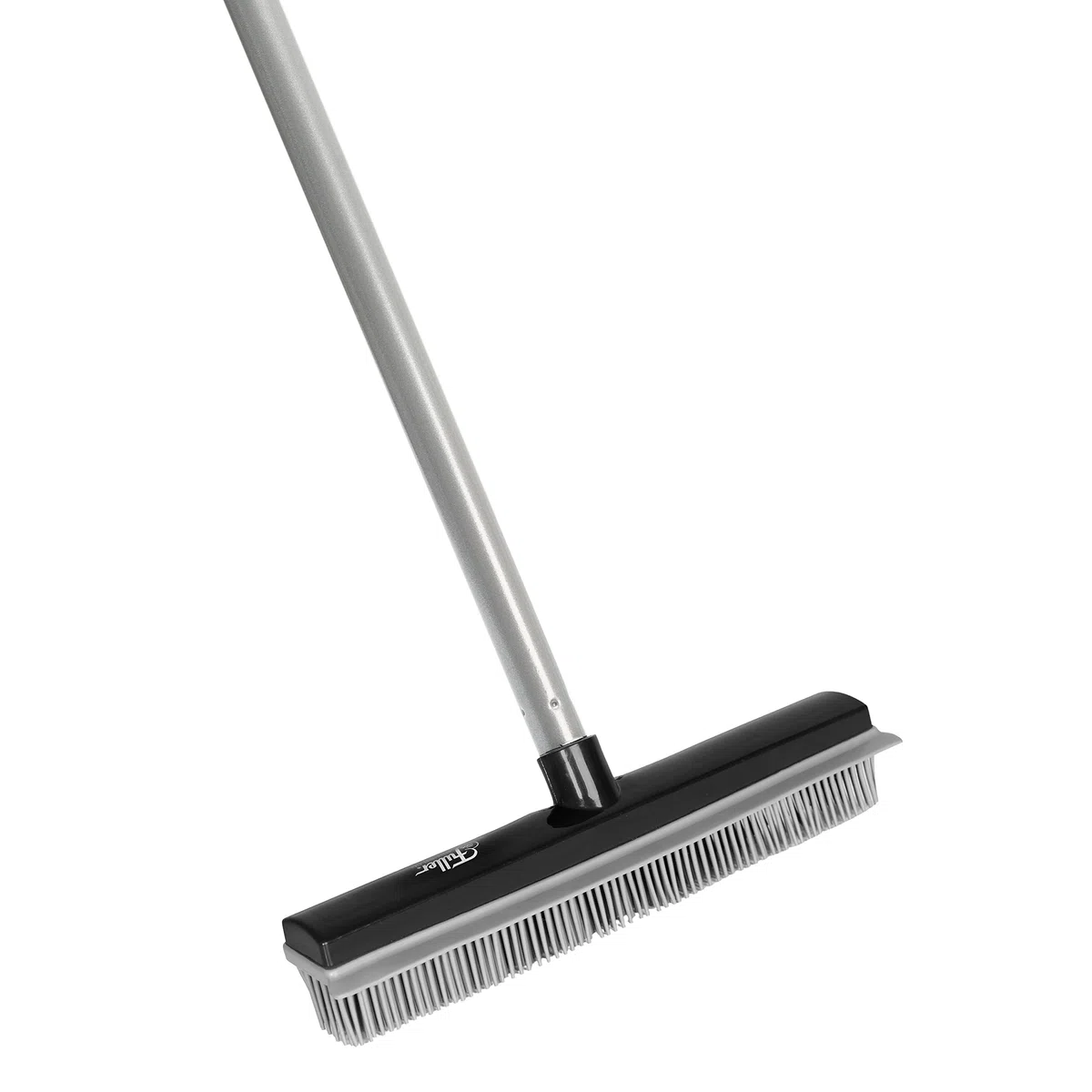 Fuller Brush Escoba de goma con mango ajustable, para alfombras, suelos, escaleras, tapicería, acción electrostática, elimina las partículas de pelusa de pelo de mascotas, pelusa y suciedad, escobilla