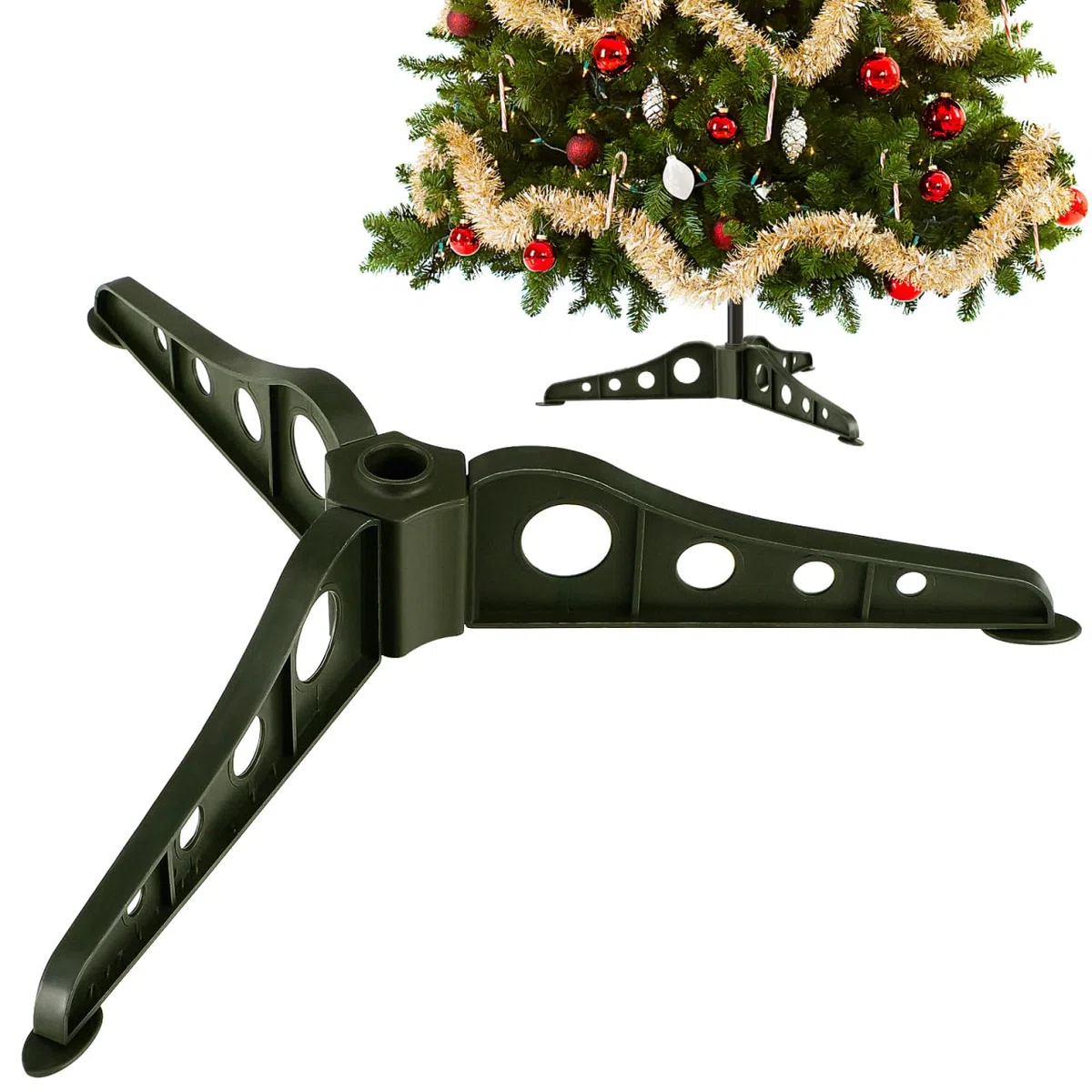Veemoon Soporte de base de árbol de Navidad artificial, soporte para árbol de Navidad, reemplazo para decoración de árbol de Navidad