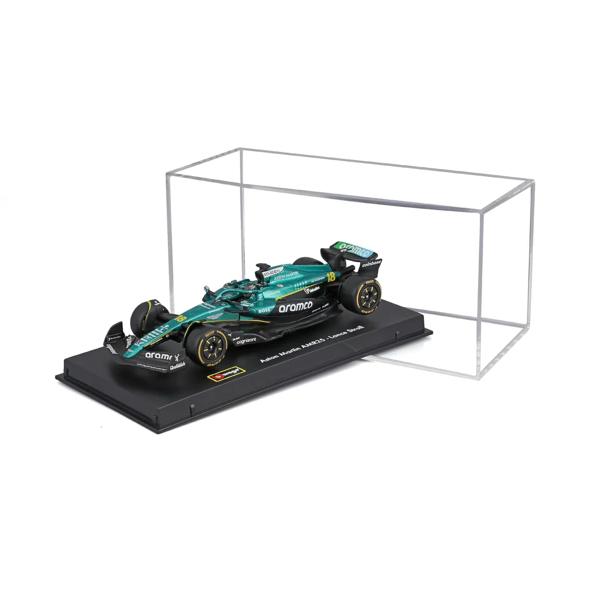 Bburago F1 Aston Martin AMR25#18 Stroll Australia GP (2025) – Modelo de Coche de Fórmula 1 Escala 1:43, Fiel Coche Coleccionable con Coche de Juguete, a Partir de 14 años (18-38251S)