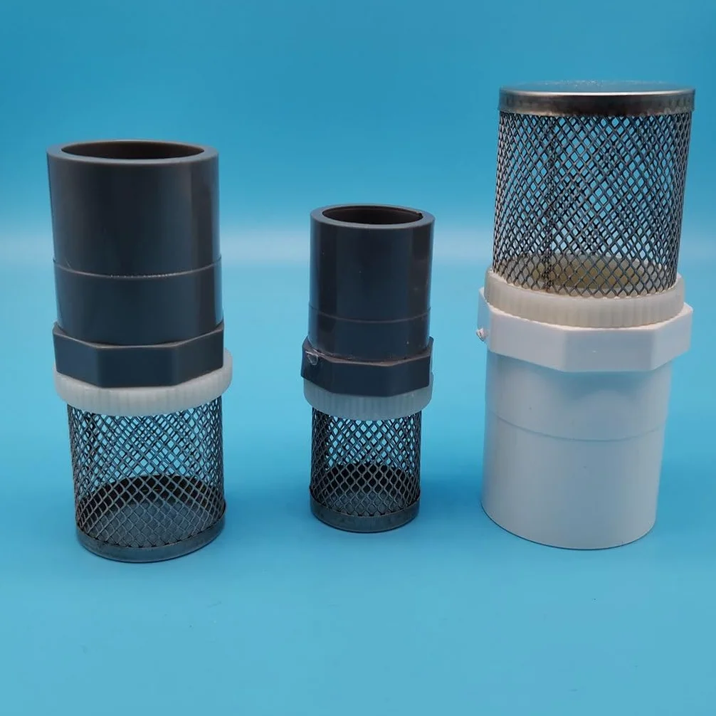 Filtro para Bomba de Agua, Filtro de PVC for Bomba Agua riego jardín, Accesorios tubería Acuario, 20/25/32/40/50mm, 1 Uds(Grijs,Inside Diameter 50mm)
