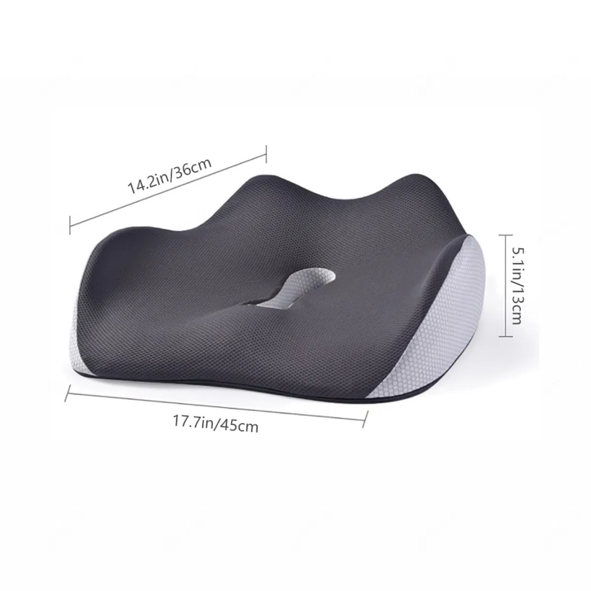 Cojines para aliviar la presión en los glúteos, cojín ortopédico para sentarse, lavable y ergonómico, almohada para el coxis para estar sentado durante largas horas en la oficina o el coche, color a