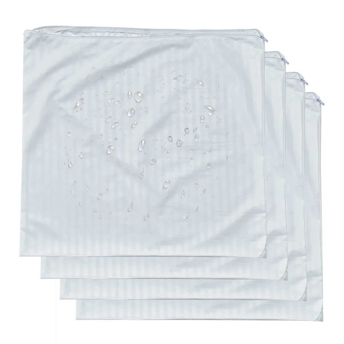 Paquete de 4 protectores de almohada a prueba de plumas de 20 x 20 pulgadas, funda impermeable para almohadas cuadradas de plumón de ganso de 20 x 20 pulgadas