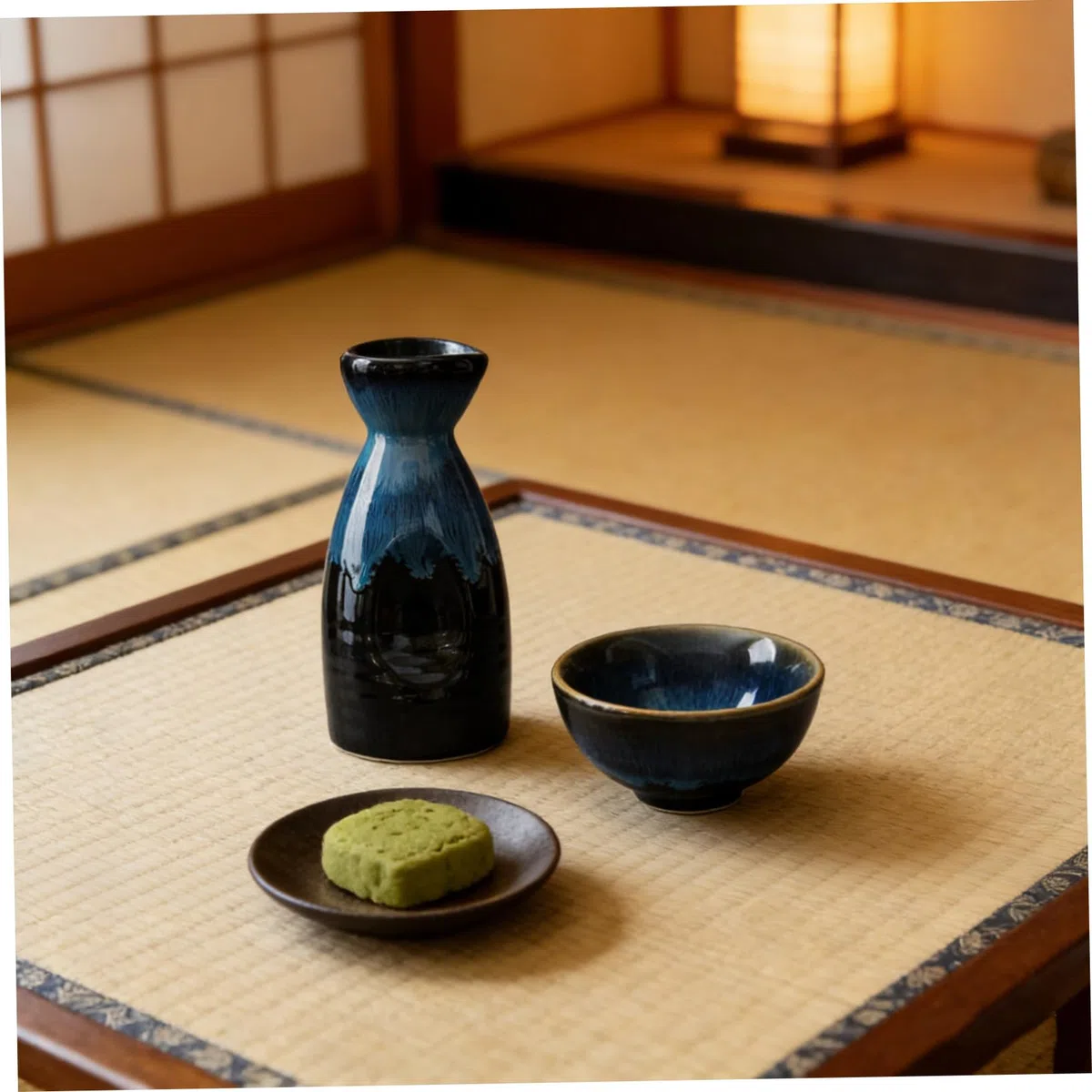 TOPBATHY 1 Juego Conjunto Vino la Vendimia Tazas Sake cerámica Japonesa Botella Sake cerámica Botella Bebida Sake Caliente Taza café cerámica Tazas Cafe