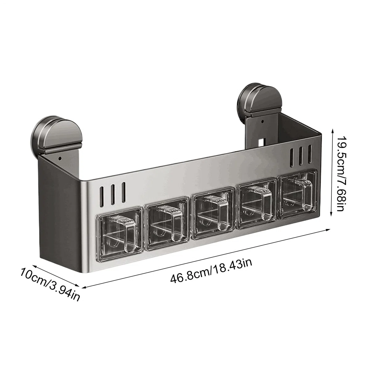 Generisch Organizador de especias, botes de especias con , soporte de pared para vasos, botellas, cocina, especias, sin taladrar, para mostrador de almacenamiento, encimera