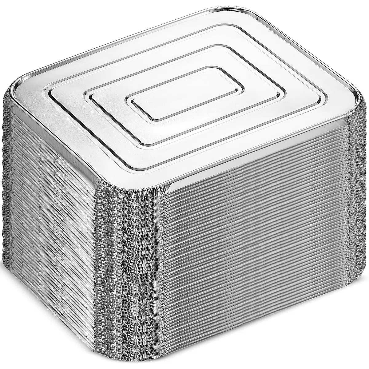MontoPack Tapas de papel de aluminio de tamaño medio | [Paquete de 50] | Ajuste perfecto para sartenes de 9 x 13 | Calidad premium para hornear y catering | Tapas desechables para recipientes de