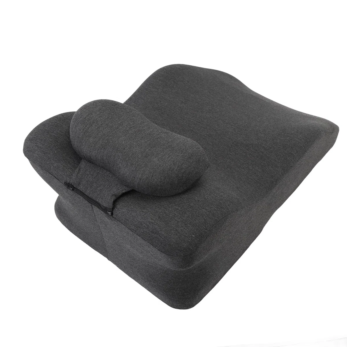 Pongnas Almohada de Cojín Elevador de Piernas para el Hogar y el Salón - Almohada de Descanso de Piernas Premium con Funda de Franela Extraíble (Gris Oscuro)