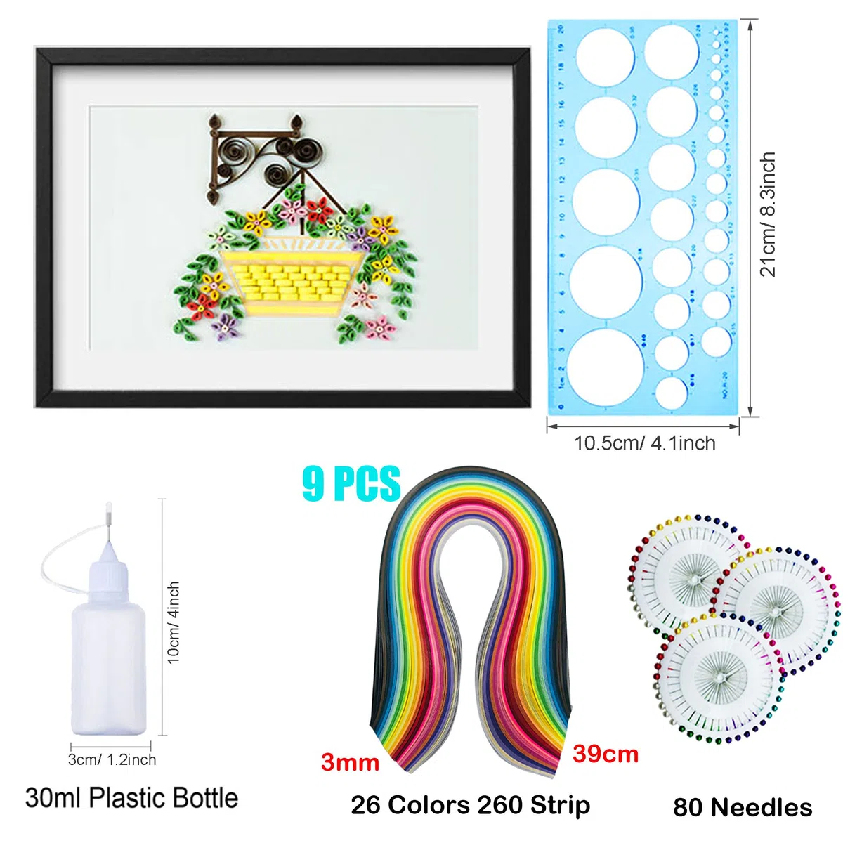 Woohome Kit de Herramientas Quilling Paper Quilling Kits (Style 3)