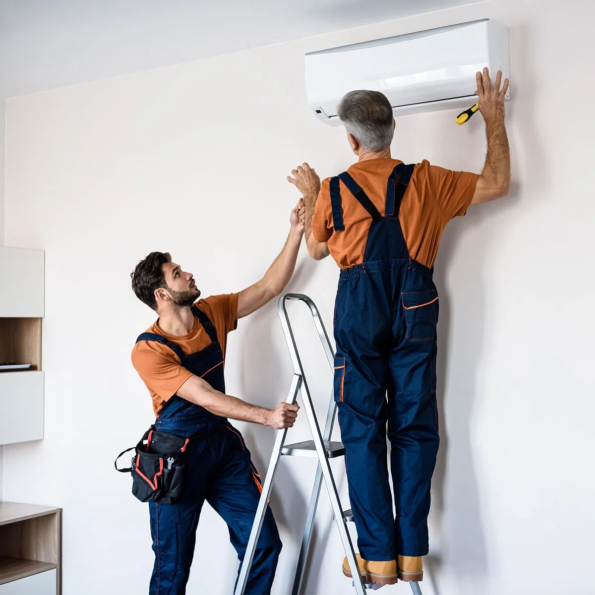PATIKIL Aire Acondicionado Pared Montaje Soporte, Interior Interna Unidad Universal Colgante Placa Gancho Apoyo Soporte Tablero Ajustable para HVAC