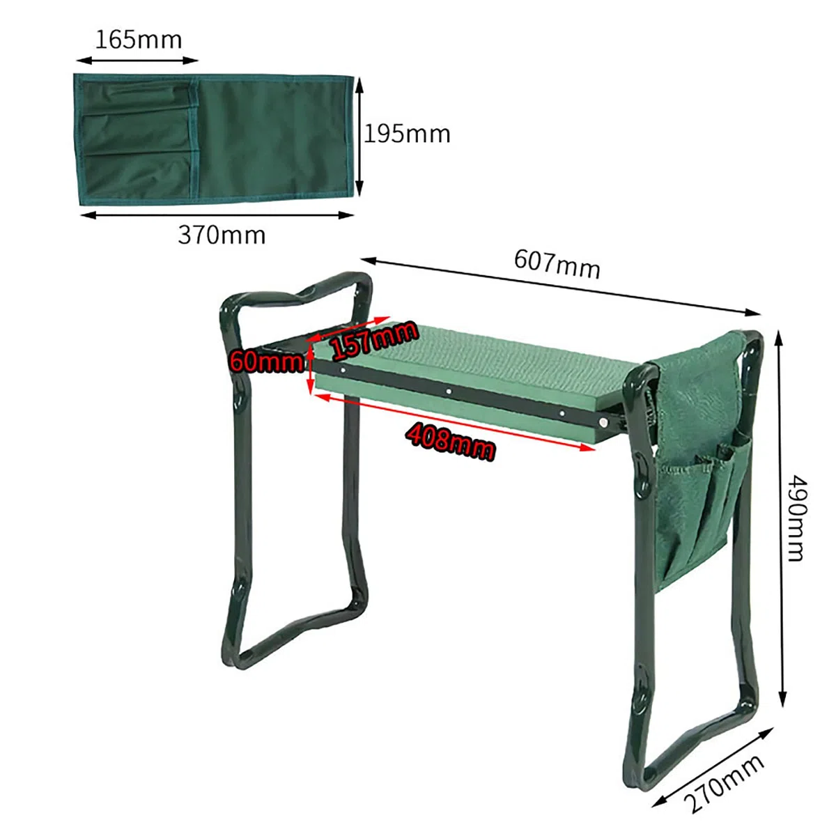 Rodillera y Asiento de jardín Resistentes, Almohadillas for Trabajar Rodillas, for arrodillarse Sentarse, for prevenir el Dolor Espalda