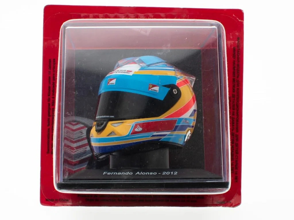 OPO 10 - Casco de Fórmula 1 Compatible con Ferrari F1: Fernando Alonso 2012 - Escala 1/5 - CAS05
