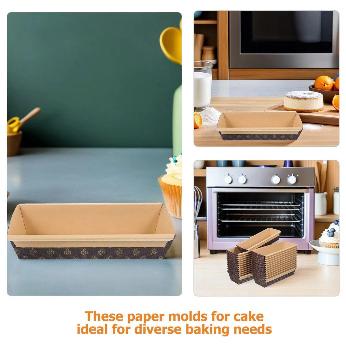 TOYANDONA 50 Unidades Moldes Rectangulares de Papel para Hornear Pan Pequeño, Antiadherentes y Resistentes Grasa, Ideales para Uso Casero y Repostería Artesanal