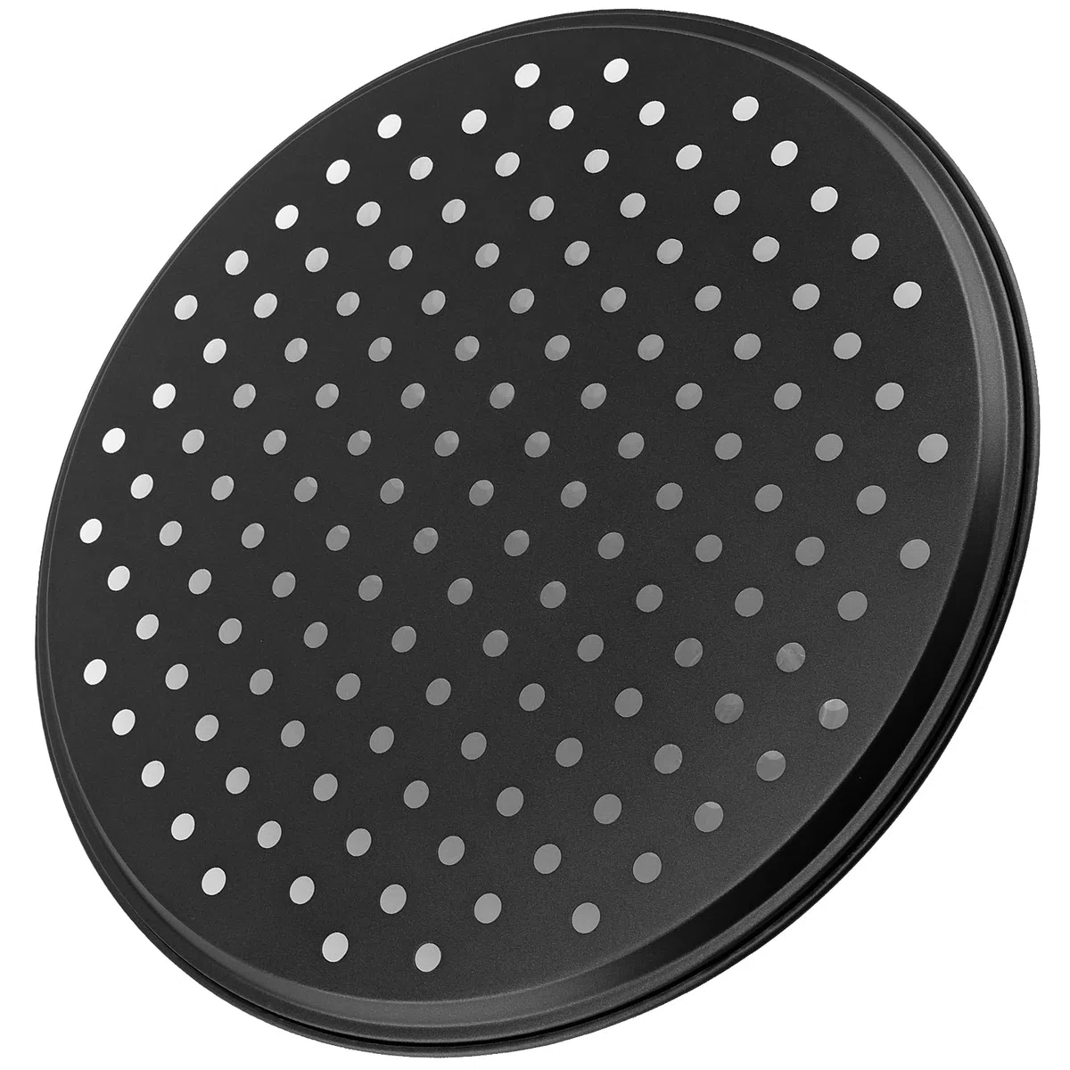 4 bandejas para pizza redondas de 32 cm, antiadherente, con agujeros, bandeja para pizza perforada, acero al carbono, molde para pizza
