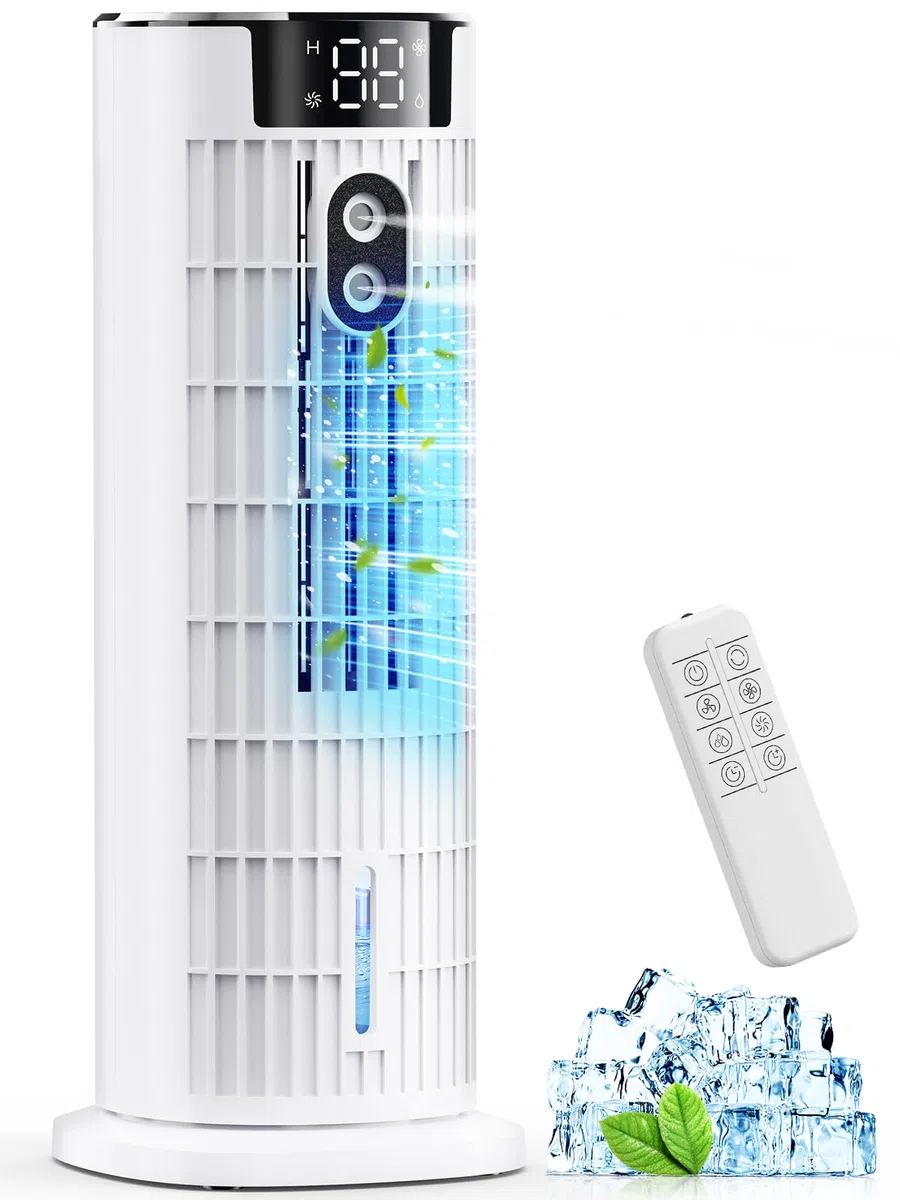 Enfriador de Aire 1000ML Climatizador Evaporativo Silencioso Ventilador Torre