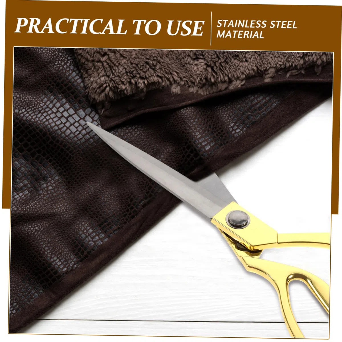 Tijeras Doradas de Acero Inoxidable para Corte de Tela Diseño Moderno y Experiencia de Corte Cómoda Ideales para Costura