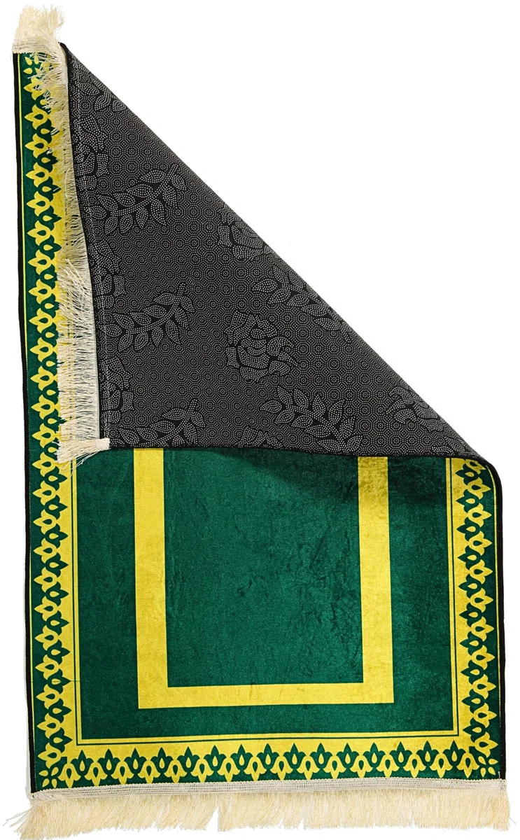 Greatfool Alfombra de oración Musulmana para oración islámica – Alfombra de oración Musulmana Gruesa y cómoda para Mujer y Hombre musulmán - Verde