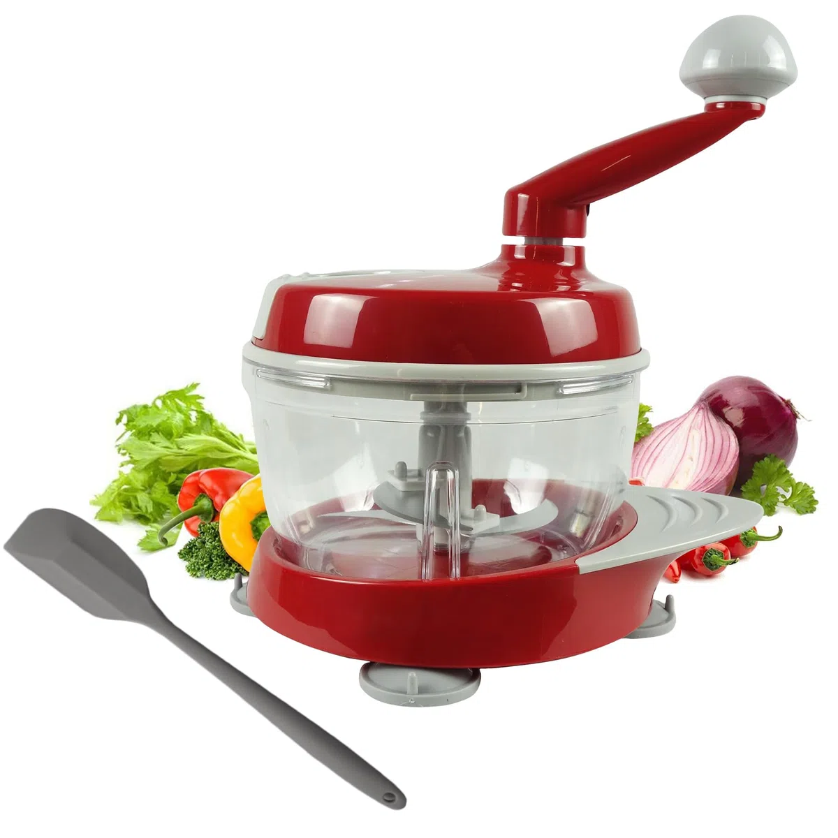Procesador manual de alimentos, picador de alimentos con manivela, procesador de alimentos, verduras, cebollas, mezclador, mezclador, para verduras, carne, frutas, cebollas