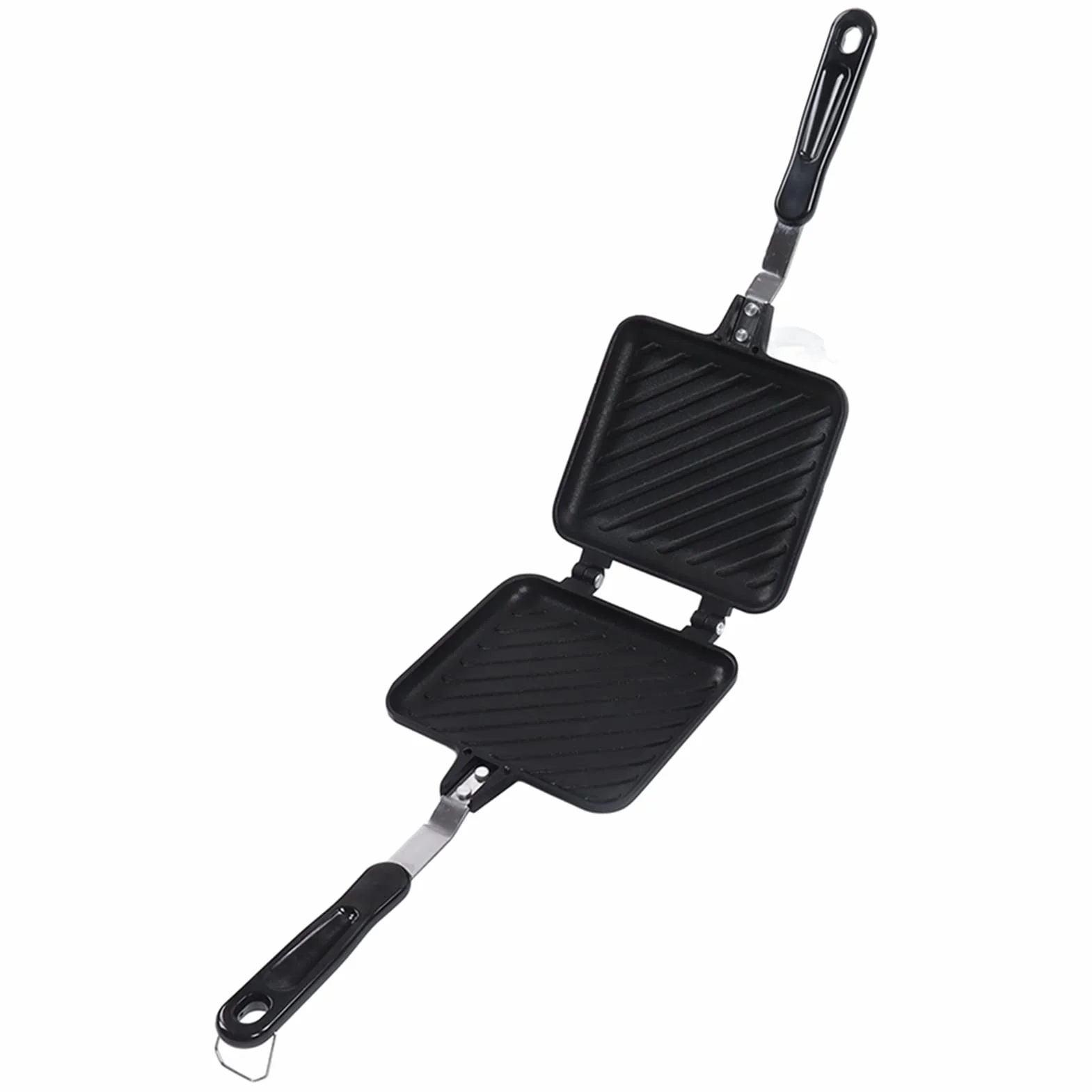 Sartén Antiadherente Doble Cara Ideal para Hacer Rollos de Huevo y Panini con Patrón de Rejilla