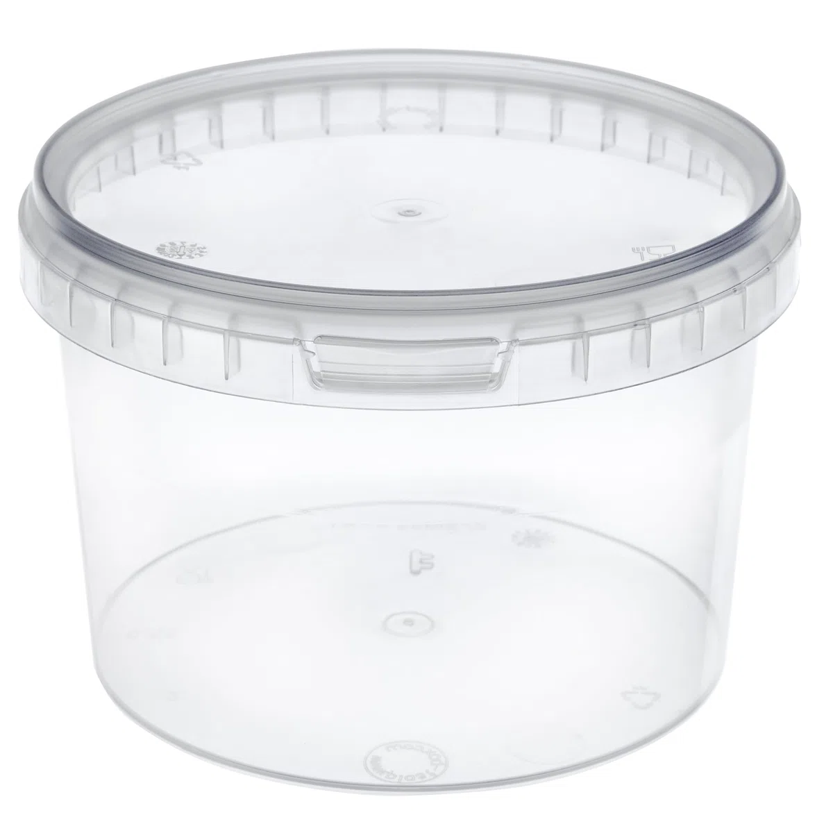 Cubo Garronda con Tapa de 0,5 litros para el Almacenamiento de Productos alimenticios y químicos Transparente 20 Piezas GD-0111
