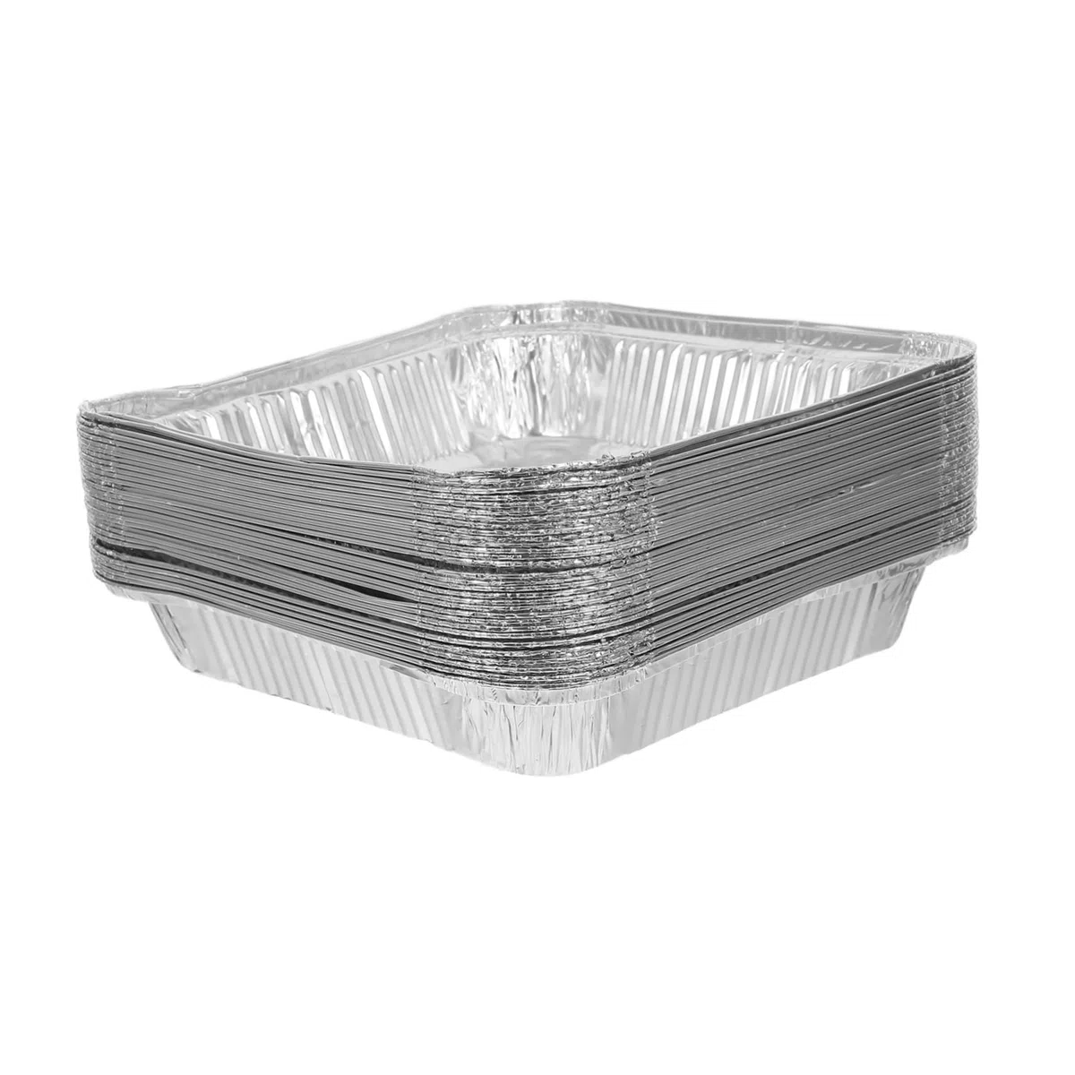 Moldes Desechables Para Hornear Cuadrados 8x8 Pulgadas Aluminio Resistente Distribución Uniforme Calor Para Repostería Familiar y Profesional Paquete 30 Unidades